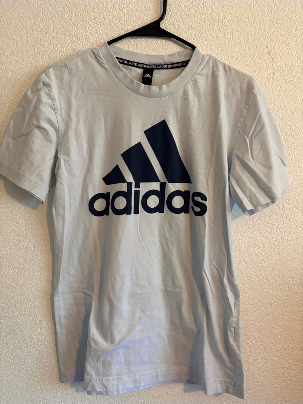 Adidas Men's Light Gray Logo T-Shirt